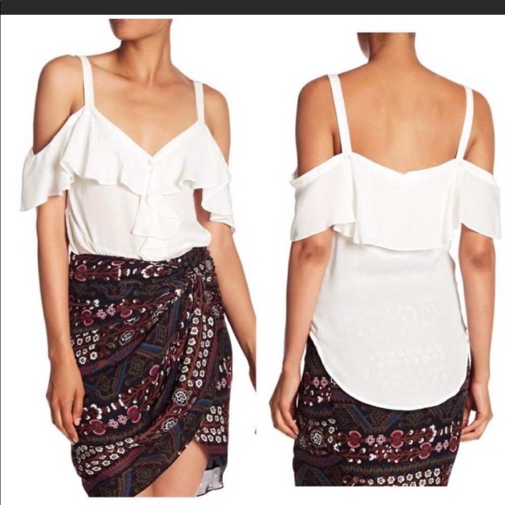 Veronica Beard Frieda Cream Silk Blouse top Size 6